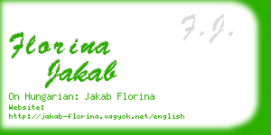 florina jakab business card